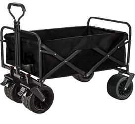 Heavy Duty Utility Collapsible Wagon with All-Terrain 4In×7In Wheels, Load 330 L