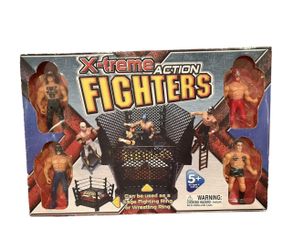 NEW Vintage X-TREME FIGHTERS Wrestling Ring WWF WWE Knockoff FIGURES LJN
