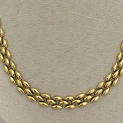 Necklace yellow gold 10k. Panther link