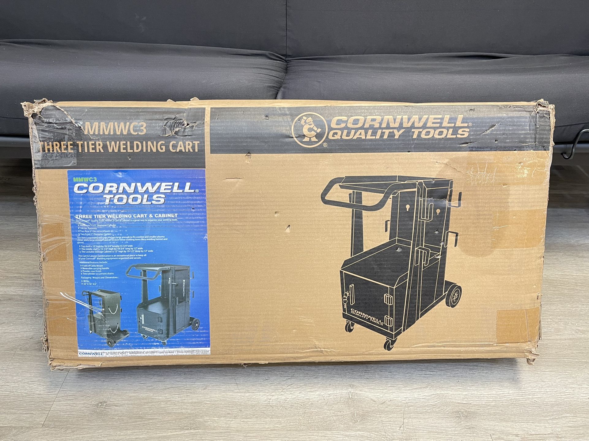 Cornwell MMWC3 Three Tier Welding Cart