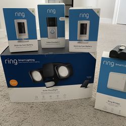 Ring Camera, Doorbell, Floodlight Bundle 
