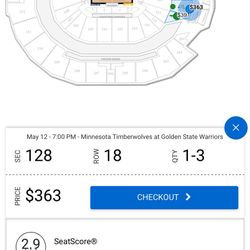 2 Playoff tickets Warriors Game Tonight! 