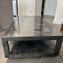 Restoration Hardware La Salle Metal-Wrapped Zinc Coffee Table