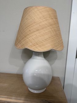 Large white ceramic lamp