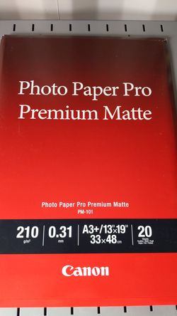Canon PM-101 13x19 A3 20 Sheets Premium Matte Pro Photo Paper