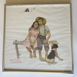 Norman Rockwell Print of Famous Painting Sweet Serenade or  known as Spring VNTG