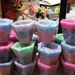 MULTI-COLORED, NON SCENTED CANDLES($.50) Per Candle.