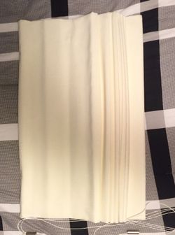 Roman shades (2) 26" by 64" long white linen & canvas material. BLACKOUT lining a shade store product brand new