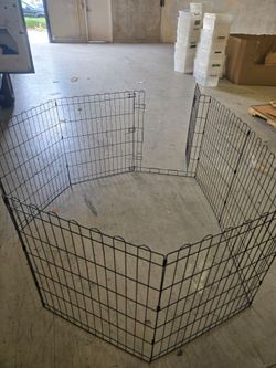 Octagonal Portable/Foldable Metal Dog Playpen with Door