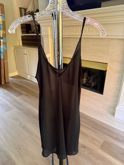 Victoria's Secret Sheer Black Slip Dress