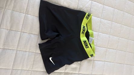 Nike Pro Compression Shorts Black Neon Yellow