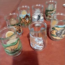  Vintage Welch's Jelly Jar Glasses