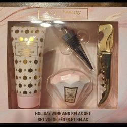 Wine And Bath Gift Pack Includes Bath Bomb Lotion Bottle Topper And Opener X+Y=Beauty