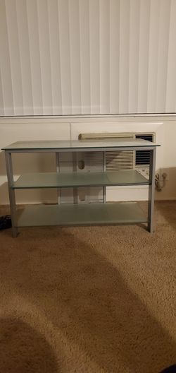 glass tv console