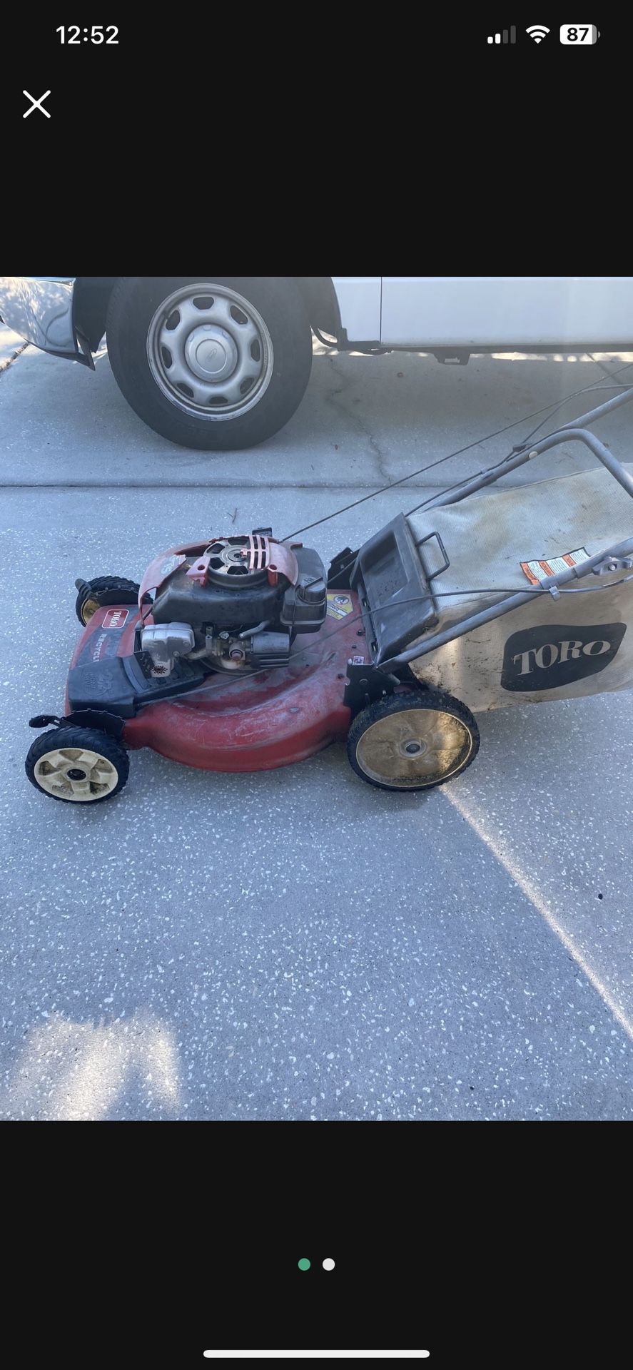 Toro Self Propelled Lawnmower.