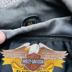 Vintage Leather Harley Davidson Jacket XL