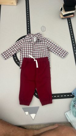 Boys long sleeve shirt and pants 9 months