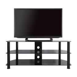 Black Glass TV Stand For TV Up To 50"