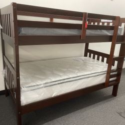 Twin Over Twin Bunk bed W/mattresses $799😀🚨🔥🚨🔥