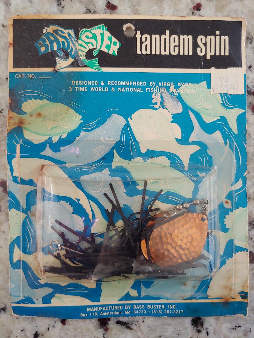 Vintage Bass Buster Tandem Spin Lure - Virgil Ward - Spinnerbait - NOS
