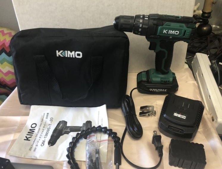 KIMO QM 13809S T 20 Cordless Drill Driver Kit, 20V Max Drill Set w