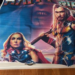 Thor Poster, Thor Backdrop, Four Goodie Bags And Birthday Banner