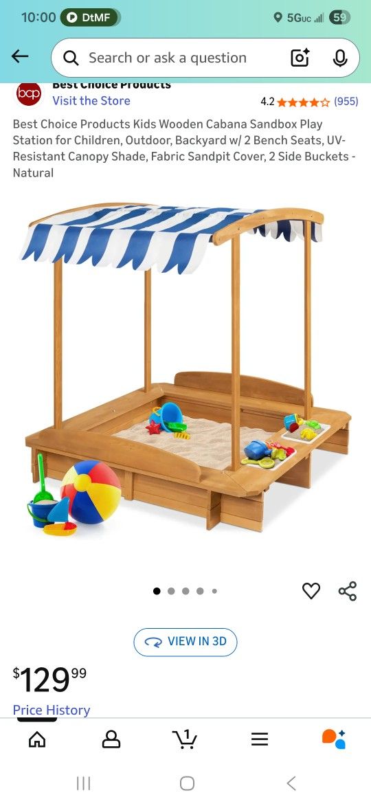 Best Choice Products Kids Wooden Sandbox