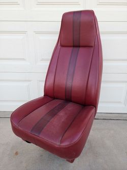 Original 1970s 1980s Chevrolet GMC Van Red Front Passenger Seat