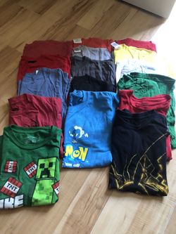 16 )youth size large shirts no stains, Half of them have an even been worn my son had a huge growing spell in the last two weeks