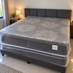 King Size Mattress 14” Inches Thick Pillow Top. New From Factory. Available All Size. Same Day Delivery