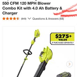 Ryobi 40v Blower And String Trimmer Combo