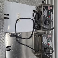 Commercial Double Deep Fryer – Stainless Steel
