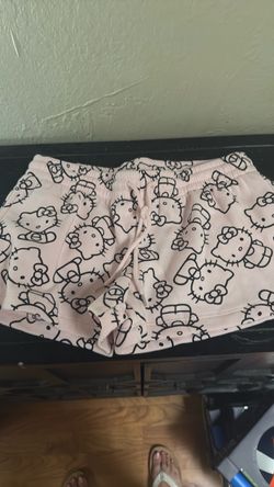 Hello Kitty Print Drawstring Shorts