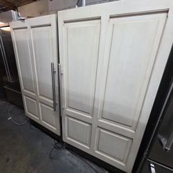 72" SUB ZERO COLUMNS REFRIGERATOR AND FREEZER PANEL READY 