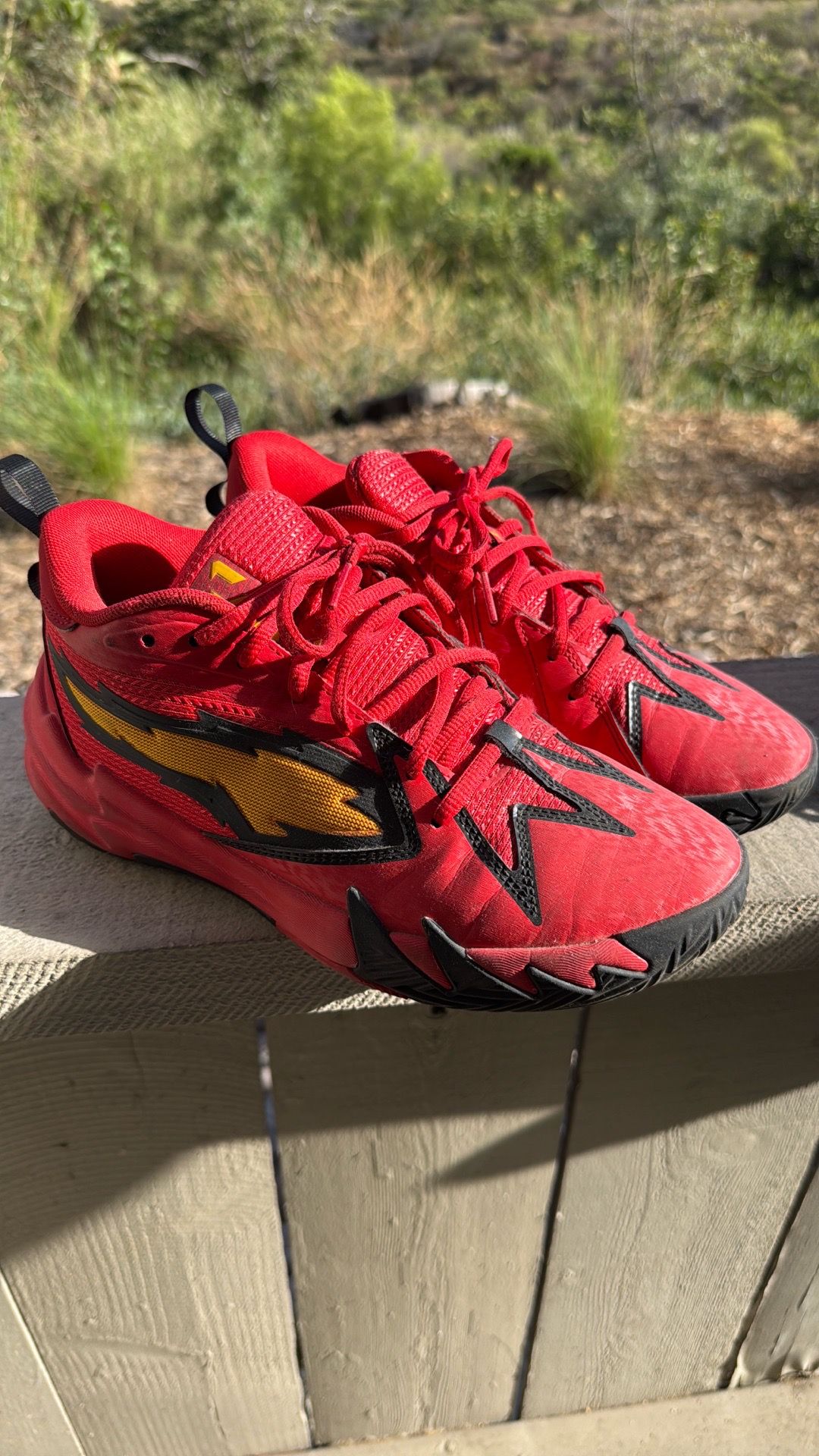 Puma MB Basketball Shoes Red/Gold – Great Condition