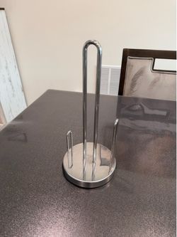 Chrome Countertop Paper Towel Holder – Weighted Base
