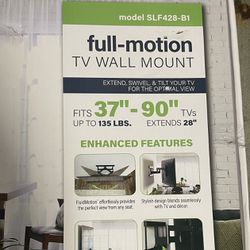Tv Mount Full Motion “37-90” New 
