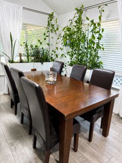 Dark wood dining