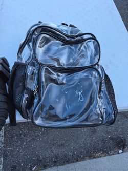 Backpack clear plastic