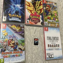 Nintendo Switch Game Lot Bundle Pokemon Shield Brilliant diamond mario party superstars final fantasy bioshock