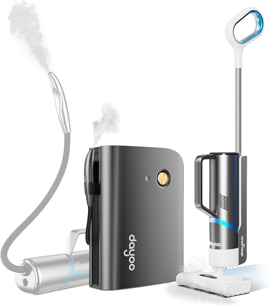 DAYOO Cordless Steam Mop - Multifunctional Steam Cleaner, 19 in 1 Steamer, Whole House Steamer with Food Grade Nozzle for Babies and Pets, 30s Fast He