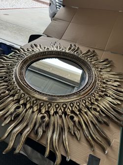 Vintage Sunburst Gilded Mirror