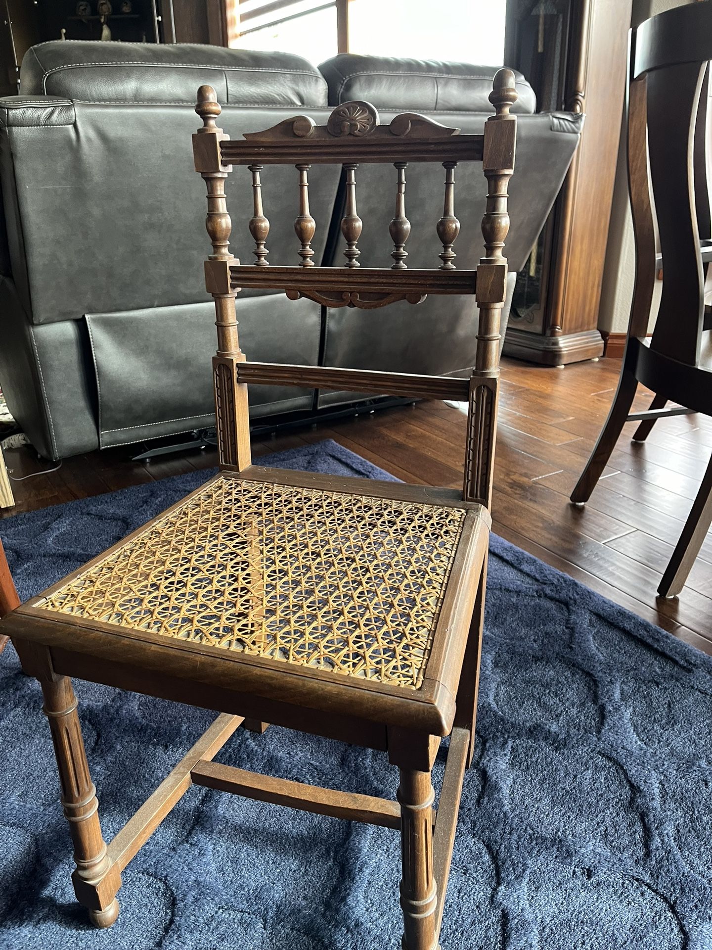 Antique Accent Cane Side Chairs