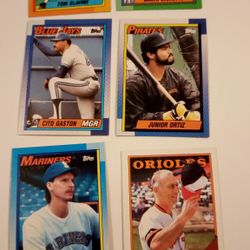 Lot Of 6 Vintage Topps Baseball Trading Cards 6pc