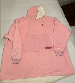 Women’s The Comfy Original Wearable Hoodie Blanket Women One Size Pink Oversized Pocket • 🎀 Pink October •