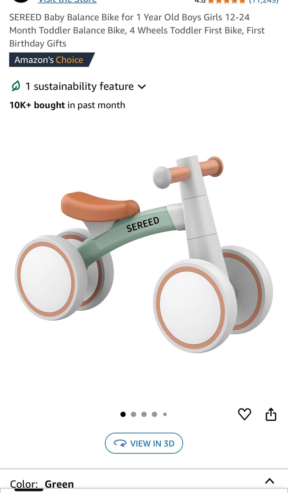 Never Used Sereed Balance Bike
