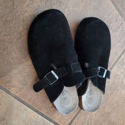 TF Star Black Suede Mules Slip On Shoes Men Size 12 M