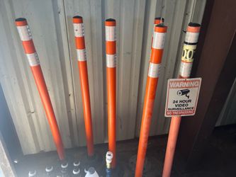 Orange Reflective Traffic Delineator Posts – Set of 5