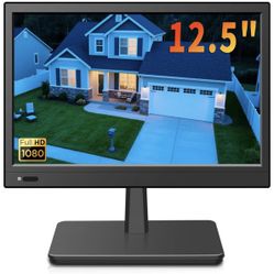12.5 inch Security Monitor,Small Monitor with Speaker,Remote 
