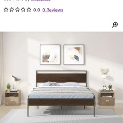 Priska Plateform Queen bed frame